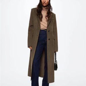 Mango Fitted handmade wool Coat